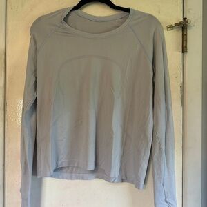 Lululemon Athletica Light Blue Long Sleeve Swiftly Tech